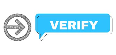 Onaylanmış Sohbet Balonu ve Ağ Ağ Yönlendirmesi Sağ Simgesi