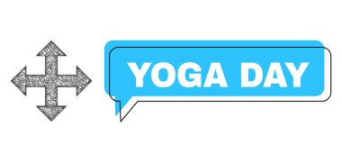 Yanlış Yerleştirilmiş Yoga Günü Konuşma Balonu ve Net Genişleme Simgesi