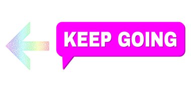 Gökkuşağı Ağı Eğimli Ok Sol Simge ve Gölge ile Sohbet Baloncuğu Devam Et