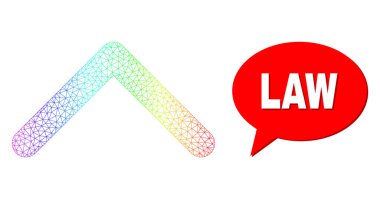 Gökkuşağı Ağ Gradyan Yönü Simge Yukarı ve Kanun Gölge ile Sohbet Bulutu