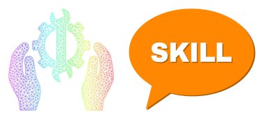 Gölge ile Hayalet Ağ Gradyan Onarım Servisi Simgesi ve Yetenek İletişim Çerçevesi