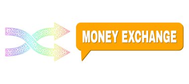 Spektral Ağ Grafik Karıştır Okları Sağdaki Simge ve Para Takas Sohbeti Bulutu Gölge ile Bulut