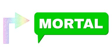 Spektrum Ağ Gradyan Sağa Dön Simge ve Gölge ile Ölümcül Konuşma Baloncuğu