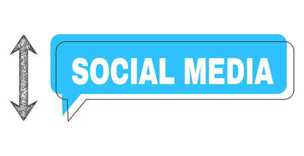 Verschiedene Social-Media-Chat-Ballon und Netzwerk vertikale Flip-Icon — Stockvektor