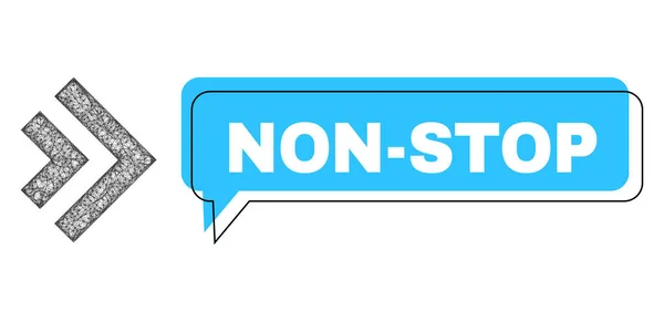 Shifted Non-Stop Speech Balloon and Net Shift Right Icon — Stock Vector