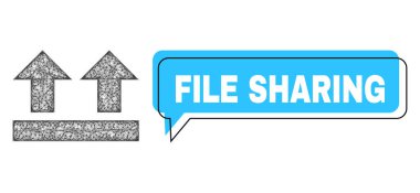 Yanlış Yerleştirilmiş Dosya Paylaşımı Konuşma Kabarcığı ve Doğrusal Açılan Simge