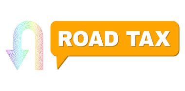 Hayalet Ağ Gradyan Geri Dönüş Simgesi ve Yol Vergisi Gölge ile Sohbet Balonu