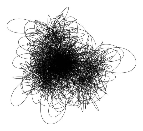 Tangled String Mess Flat Graphics Illustration