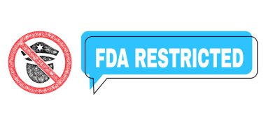 FDA Kısıtlı Konuşma Kabarcığı ve Net Ağ Yasaklanmış Polis Simgesi