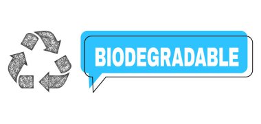 Değiştirilmiş Biyolojik Çözülebilir Sohbet Çerçevesi ve Ağ Geri Dönüşüm Simgesi