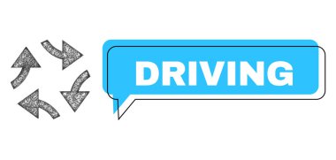 Yanlış Yerleştirilmiş Sürücü Konuşma Balonu ve Ağ Girdabı Okları Simgesi