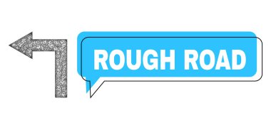 Taşınmış Sert Yol Sohbeti Bulutu ve Net Sola Dön Simgesi