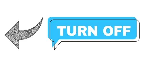 Misplaatste Turn Off Message Bubble en Linear Undo Icon — Stockvector