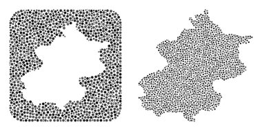 Pekin Belediyesi Haritası - Delikli Nokta Kolajı