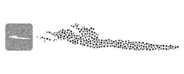 Hvar Adası Haritası - Stencil 'li Dot Mozaiği