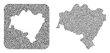 Aşağı Silezya Eyaleti Haritası - Çıkarılan Boşluklu Noktalı Mozaik