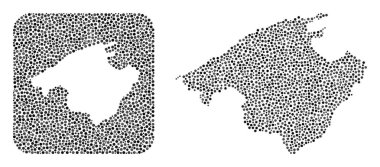 Mayorka Haritası - Delikli Noktalı Mozaik