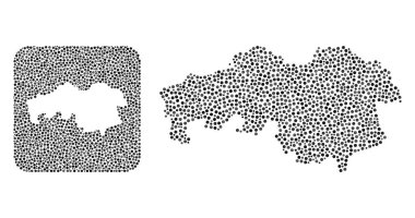 Kuzey Brabant Eyaleti Haritası - Çıkarılan Boşluklu Dot Mozaiği
