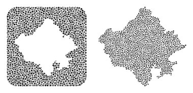 Rajasthan Durumu Haritası - Çıkarılan Boşluklu Nokta Kolajı