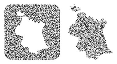 Valencia Eyaleti Haritası - Çıkarılan Boşluklu Noktalı Mozaik