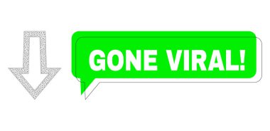 Viral Ünlem 'in yerini değiştirdi. Yeşil İleti Çerçevesi ve Ağ 2B Ok Aşağı