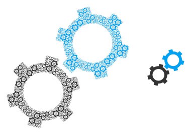 Dişliler Fraktal Simge Kolajı