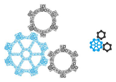 Dişliler Fraktal Simge Kolajı