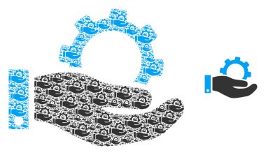 Servis Özyineleme Simgesi Mozaiği