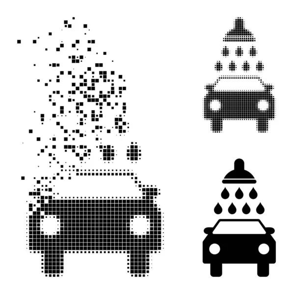 Пил і півтон запатентовані автомобільні помиті ікони — стоковий вектор