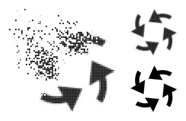 Erozyon ve Yarım Dot Kasırga Okları Kabartması