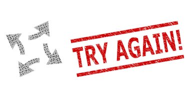 Merkezkaç Okları Merkezkaç Oklarının Fraktal Bileşimi Simgeleri ve Kalıplı Mühür Uyarı Mührünü Tekrar Dene