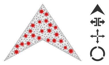 Çokgen Ağ Oku Simgesini Kapalı Öğelerle Yükle