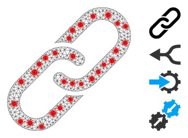 Virüs Düğümleri ile Çokgen Cisim Zinciri Simgesi