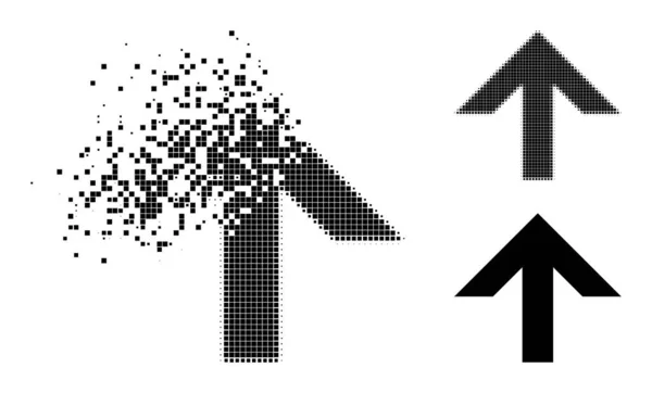 Icône Dust and Halftone Dot Arrow Up — Image vectorielle