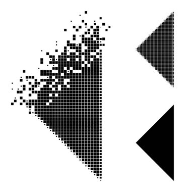 Hasarlı ve Yarıtonlu Nokta Ok Başlı Sol Kabartma