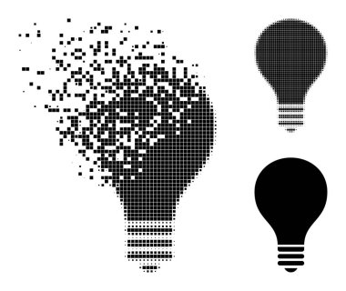 Patlama ve Yarıtonlama Piksel Ampul Kabartması