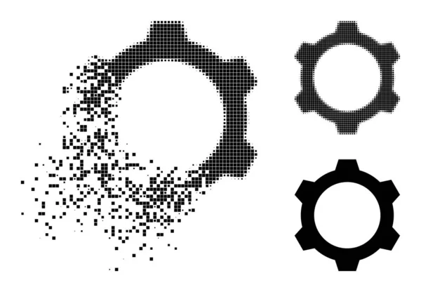 Glyphe à pointillés d'érosion et de demi-teinte — Image vectorielle