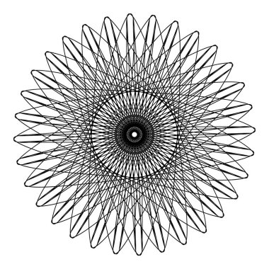 Contour Rosette Düz Grafik Çizimi