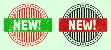 YENİ Ünlem Yuvarlak Renk Mührü - Grunge deseni