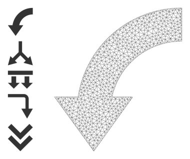 Web Ağı Basit Resim Grafikleriyle Simgeden Aşağı Döndür