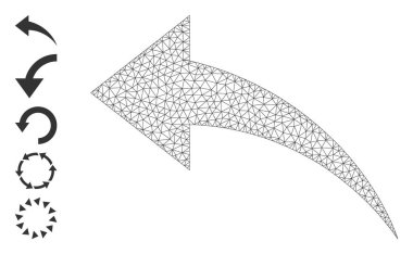 Basit Resim Grafikleri ile Web Ağ Geri Al Simgesi