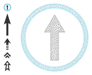 Basit resimli Web Ağ Yuvarlak Ok Simgesi