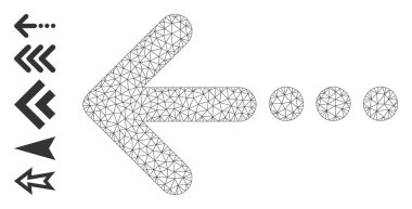 Web Ağı Basit Resim Grafikleri ile Sol Simgeyi Gönder