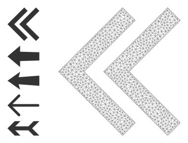 Çokgen Ağ Kayması Basit Resim Grafikli Sol Simge