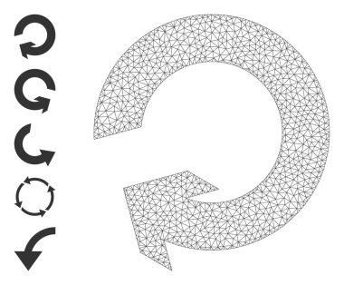 Web Ağ Döndürme Simgesi Basit Resim Grafikleri