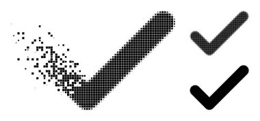 Parçalanmış ve Yarıton Pixel Ok Simgesi