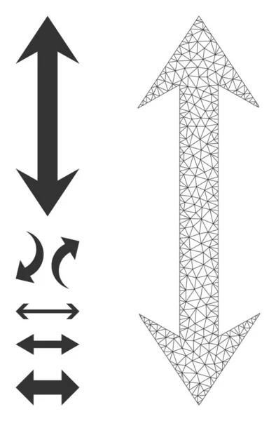 Icône verticale Web Net avec pictogrammes simples — Image vectorielle