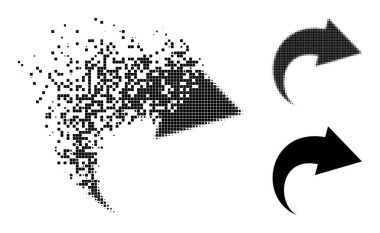 Öğütülmüş ve yarım ton Pixel Redo Glyph