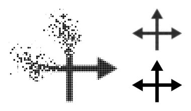Ayrılma ve Yarıtonlama Noktalı Kesişme Yönleri Simgesi