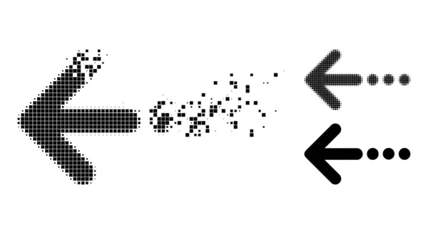 탈착 과할 프 톤 픽셀 이 왼쪽 아이콘을 보내다 — 스톡 벡터
